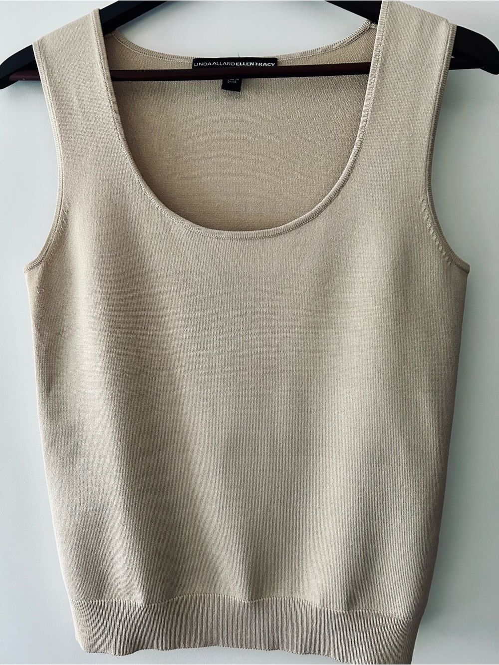 Linda Allard Ellen Tracy Silk Blend Knit Tank - Like New